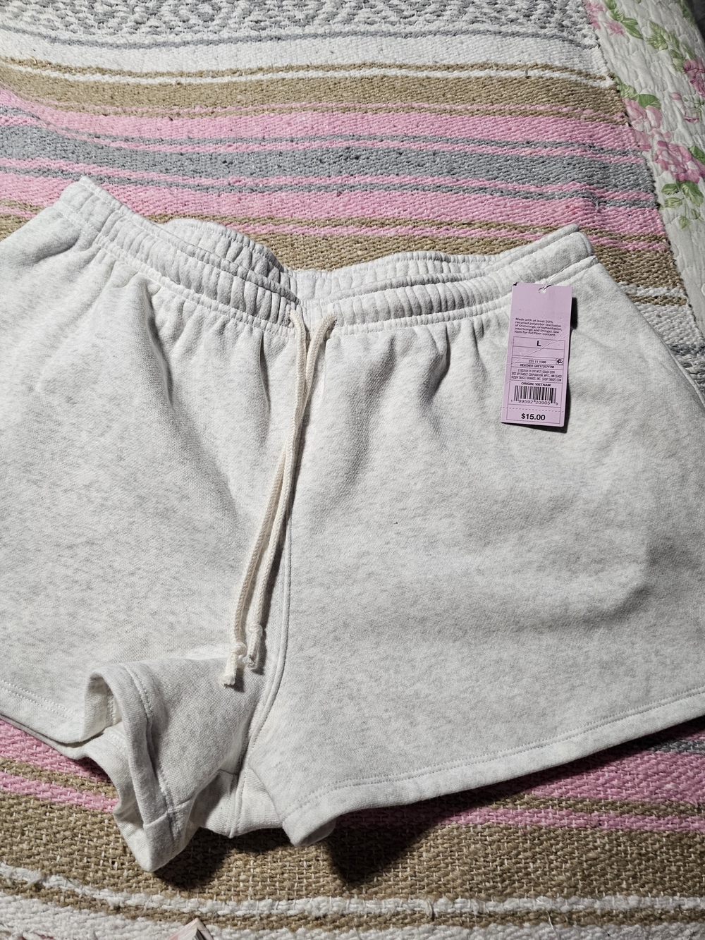 Target Women's Light Heather Gray Drawstring Athletic Shorts